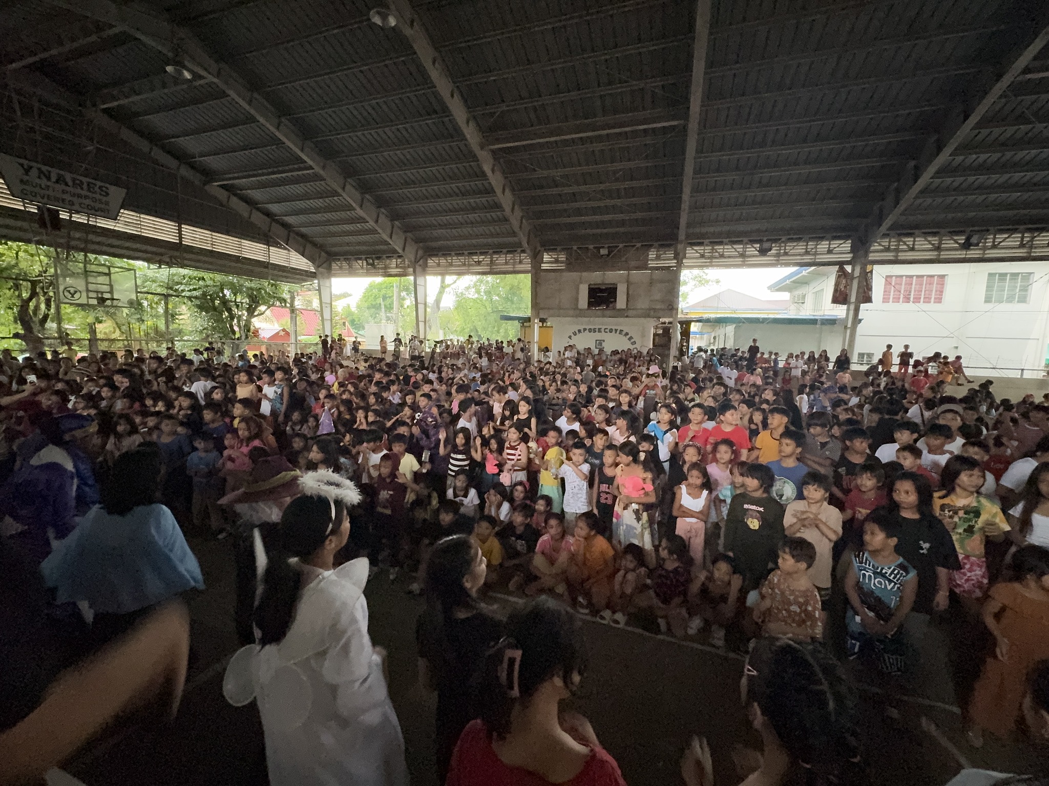 Over 1,200 children packed the covered court for the Superkids Christmas Party 2025