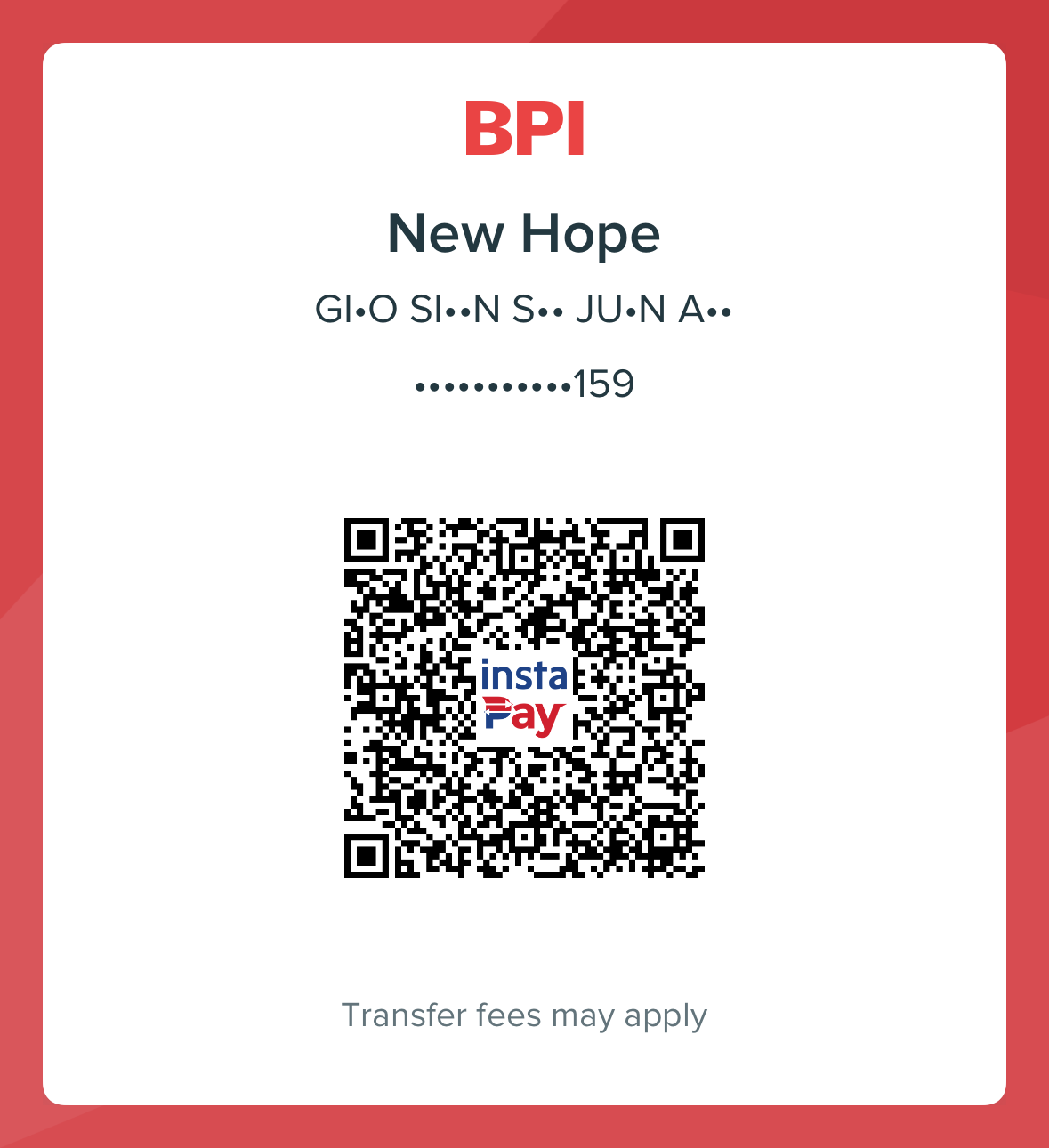 BPI QR Code for donations