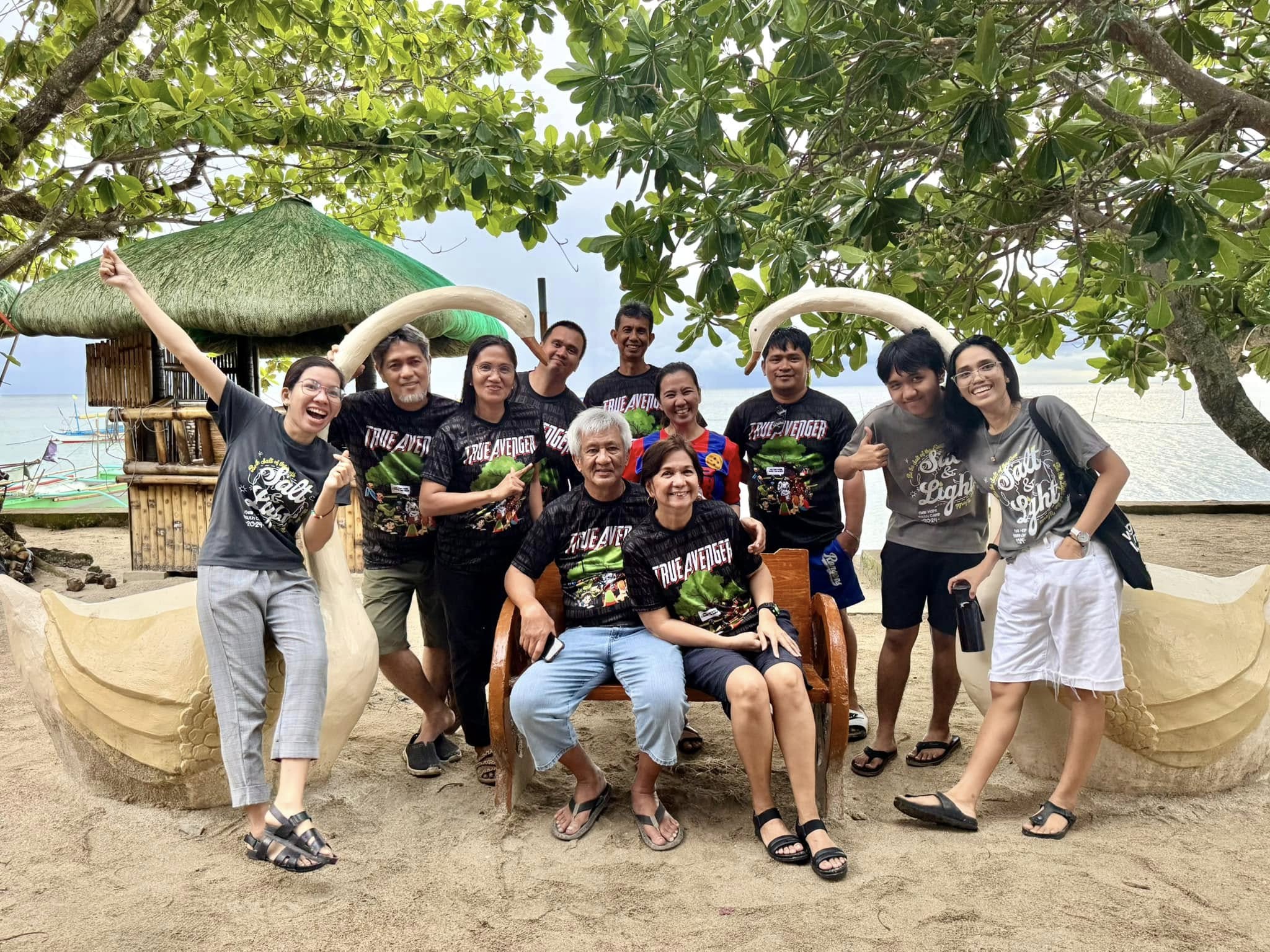 The New Hope to Asia mission team at the beach in Pitogo