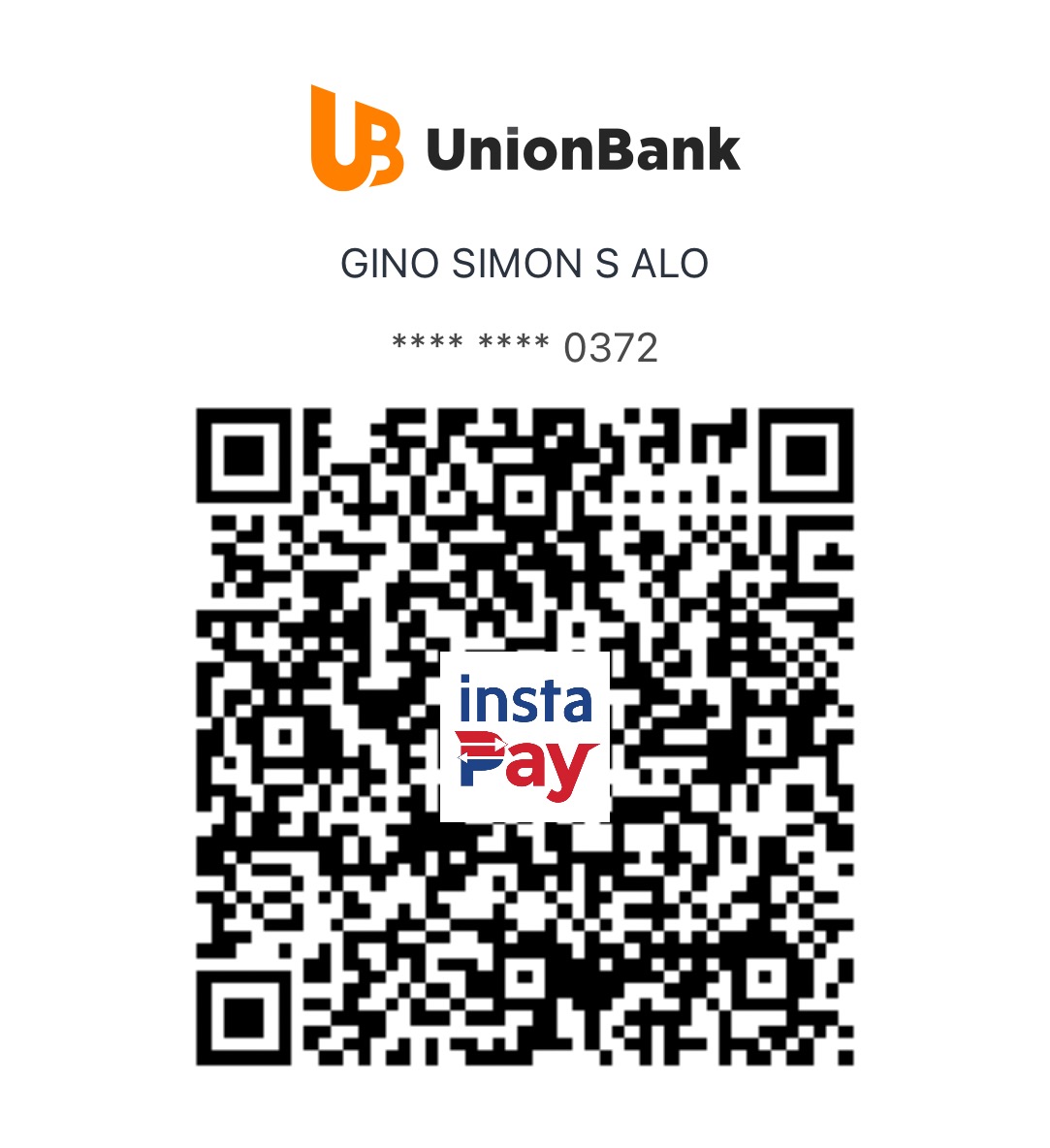 UnionBank QR Code for donations